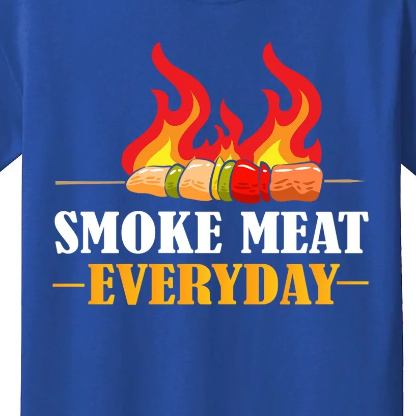 Smoke Meat Everyday Barbecue Cheese Salt Pepper Great Gift Kids T-Shirt