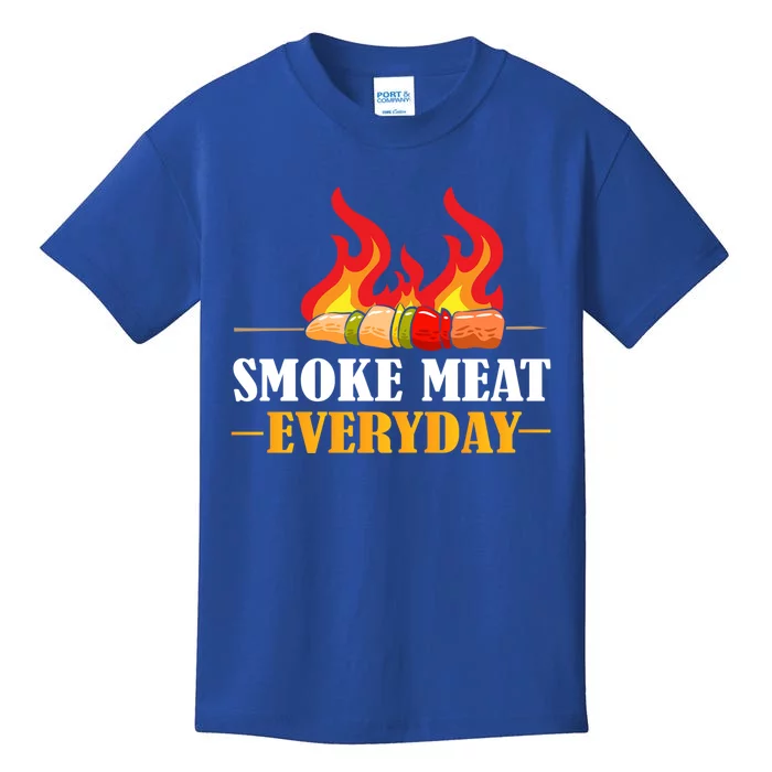 Smoke Meat Everyday Barbecue Cheese Salt Pepper Great Gift Kids T-Shirt