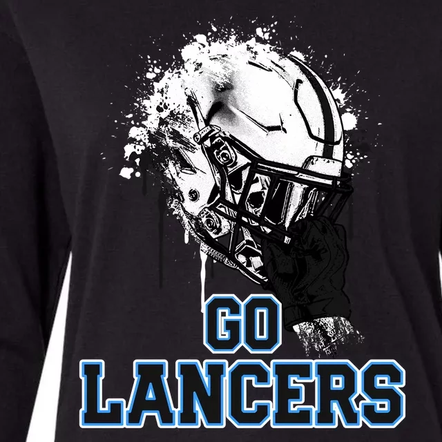 Shawnee Mission East Lancers Rising Helmet Go Womens Cotton Relaxed Long Sleeve T-Shirt