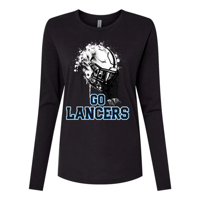 Shawnee Mission East Lancers Rising Helmet Go Womens Cotton Relaxed Long Sleeve T-Shirt