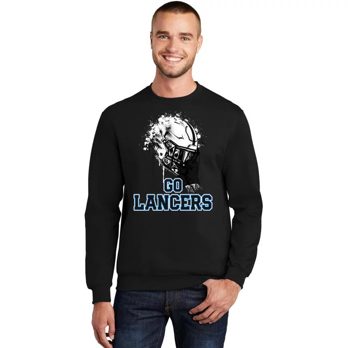 Shawnee Mission East Lancers Rising Helmet Go Tall Sweatshirt