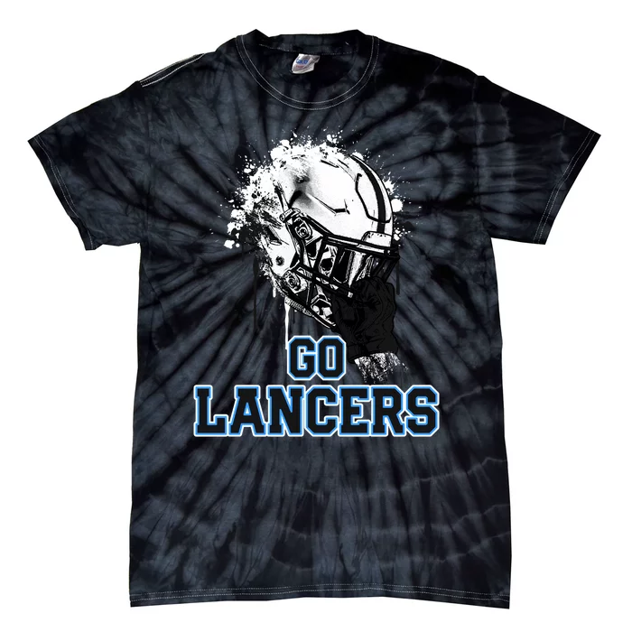 Shawnee Mission East Lancers Rising Helmet Go Tie-Dye T-Shirt