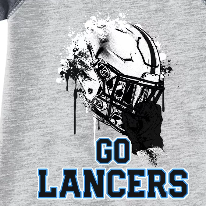 Shawnee Mission East Lancers Rising Helmet Go Infant Baby Jersey Bodysuit