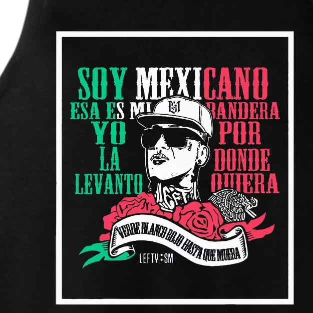 Soy mexicano esa es mi bandera Mexican Rapper Lefty SM Ladies Tri-Blend Wicking Tank