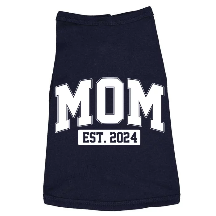 Sporty Mom Est 2024 New Mother Celebrate Mothers Day Doggie Tank