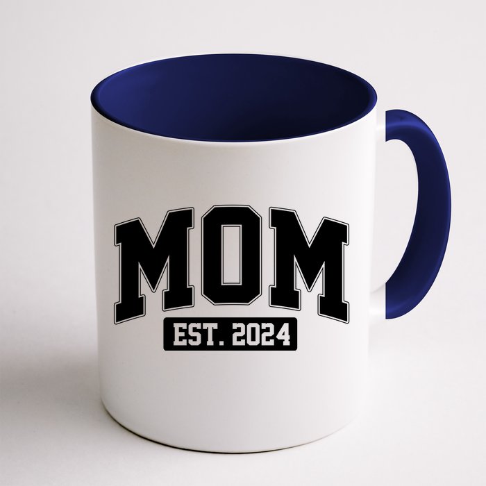 Sporty Mom Est 2024 New Mother Celebrate Mothers Day Front & Back Coffee Mug