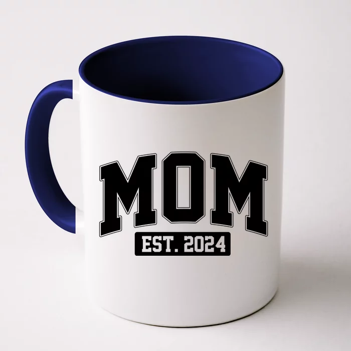 Sporty Mom Est 2024 New Mother Celebrate Mothers Day Front & Back Coffee Mug