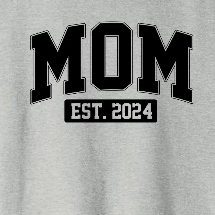 Sporty Mom Est 2024 New Mother Celebrate Mothers Day Women's Crop Top Tee