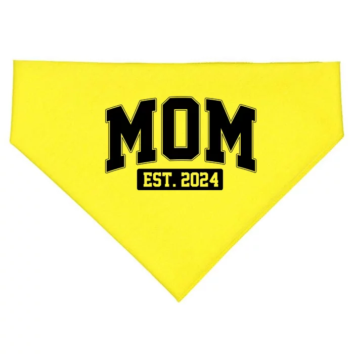 Sporty Mom Est 2024 New Mother Celebrate Mothers Day USA-Made Doggie Bandana