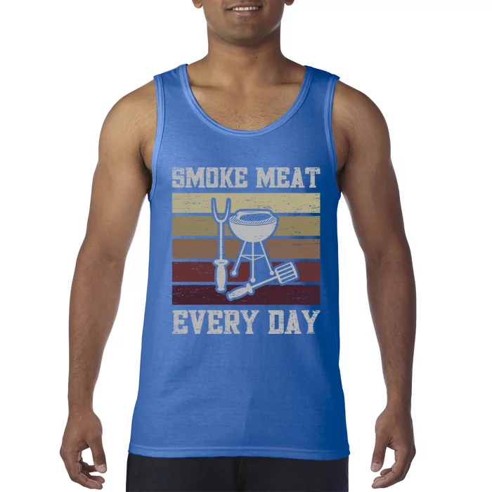 Smoke Meat Everyday Barbecue Grill Griller Grillfather Gift Tank Top