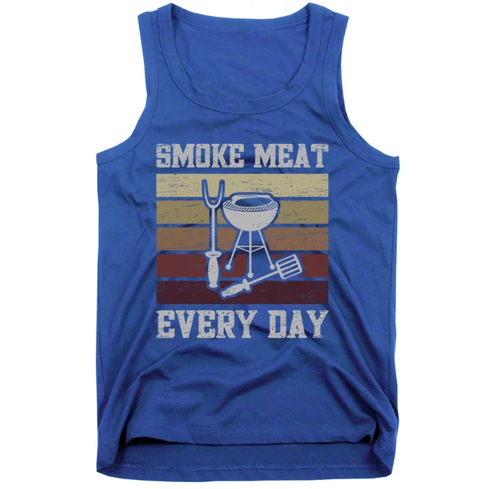 Smoke Meat Everyday Barbecue Grill Griller Grillfather Gift Tank Top