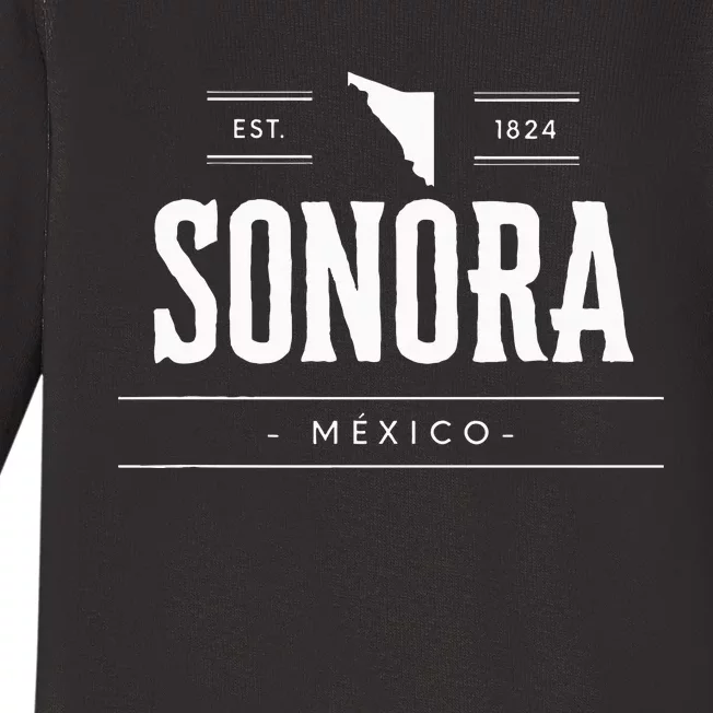 Sonora Mexico Established 1824 Graphics Baby Long Sleeve Bodysuit