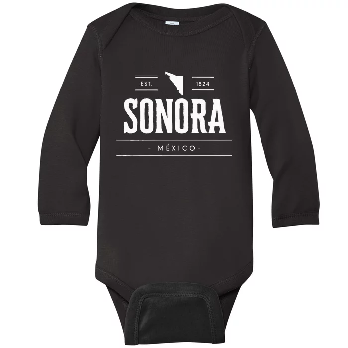 Sonora Mexico Established 1824 Graphics Baby Long Sleeve Bodysuit