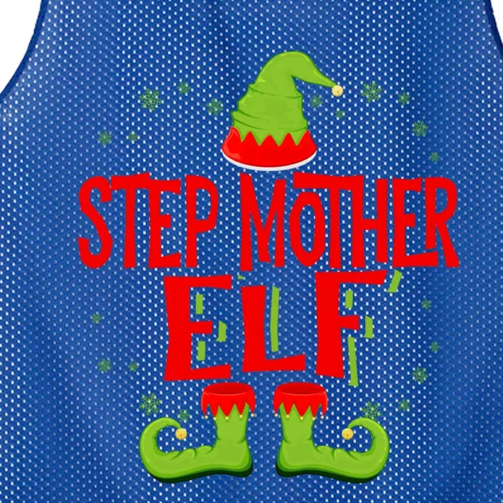 Step Mother Elf Matching Family Christmas Gift Mesh Reversible Basketball Jersey Tank