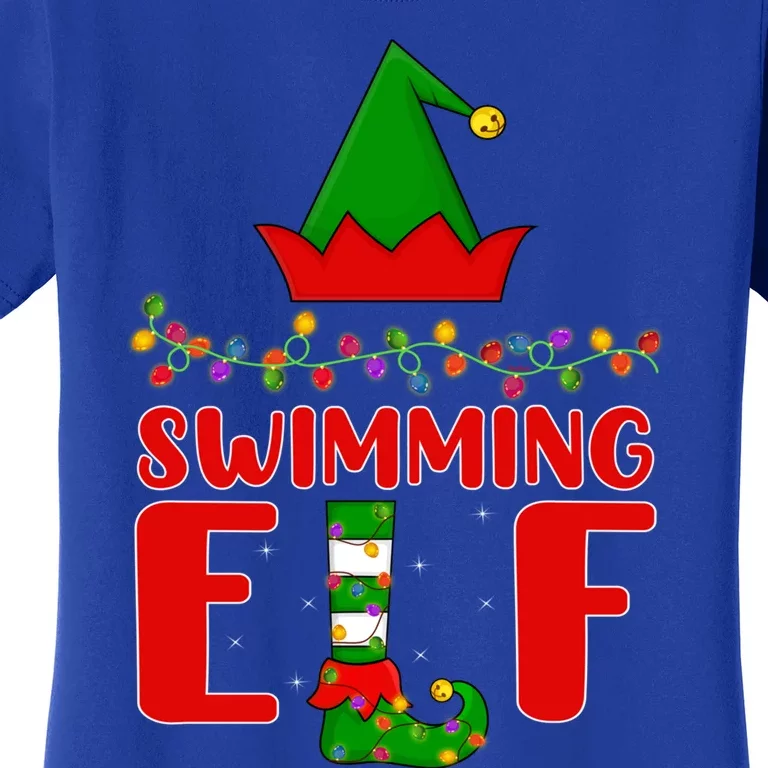 Swimming Matching Family Lighting Christmas Gift Women's T-Shirt