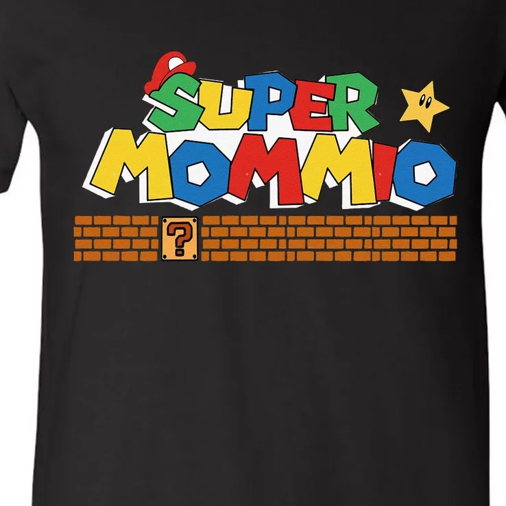 Super Mommio Funny Mommy Mother Video Gaming Lover V-Neck T-Shirt