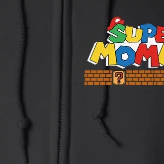 Super Mommio Funny Mommy Mother Video Gaming Lover Full Zip Hoodie