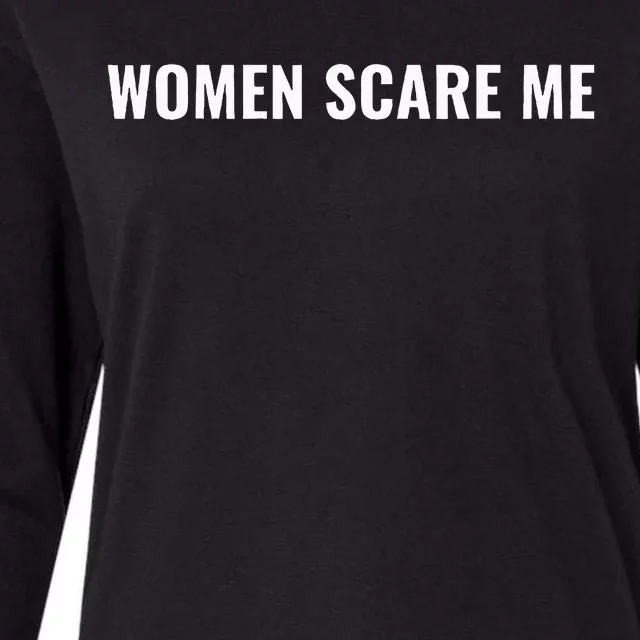 Scare Me Funny Womens Cotton Relaxed Long Sleeve T-Shirt