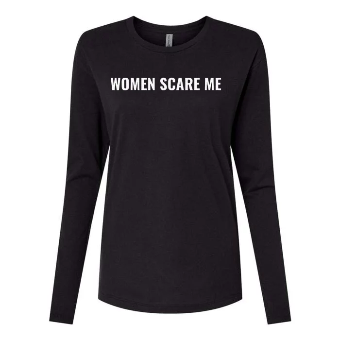 Scare Me Funny Womens Cotton Relaxed Long Sleeve T-Shirt