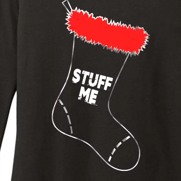 Stuff Me Funny Christmas Stocking Womens CVC Long Sleeve Shirt