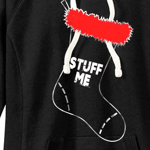 Stuff Me Funny Christmas Stocking Women's Fleece Hoodie