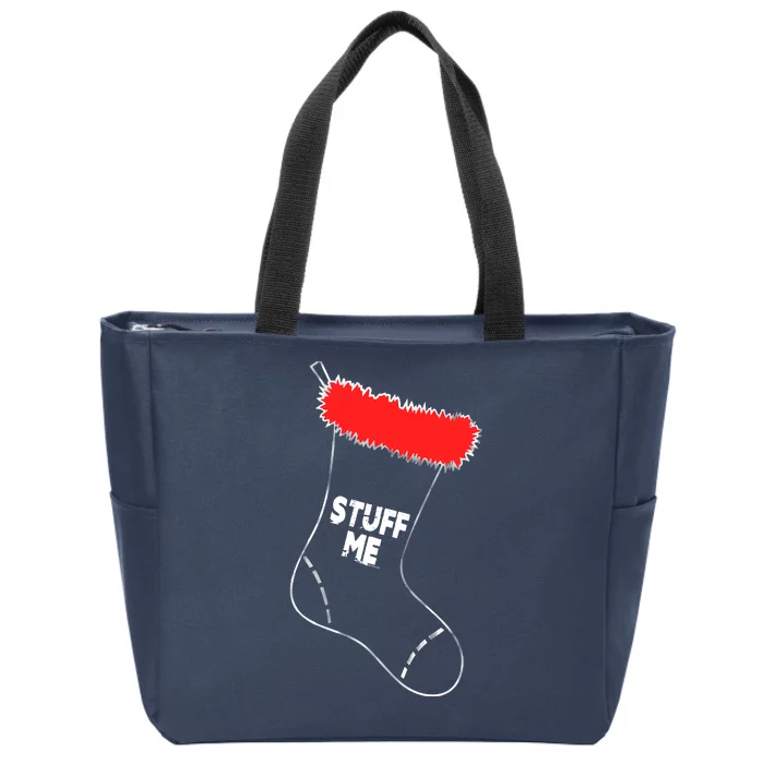 Stuff Me Funny Christmas Stocking Zip Tote Bag