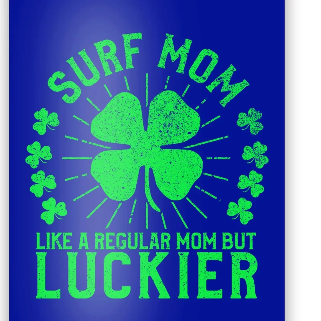 Surf Mom Funny St Patrick's Day Surfing Mother Cool Gift Poster