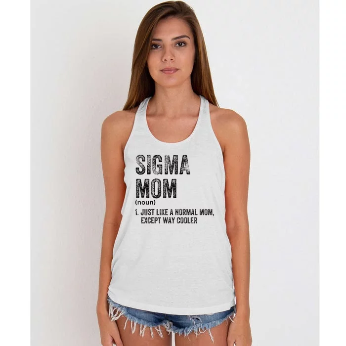 Sigma Mom Funny Meme Sigma Women's Knotted Racerback Tank