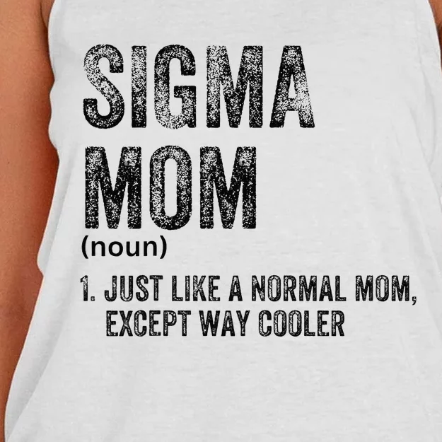 Sigma Mom Funny Meme Sigma Women's Knotted Racerback Tank