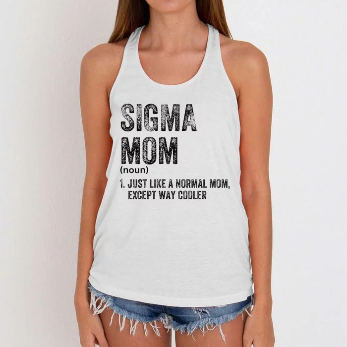 Sigma Mom Funny Meme Sigma Women's Knotted Racerback Tank