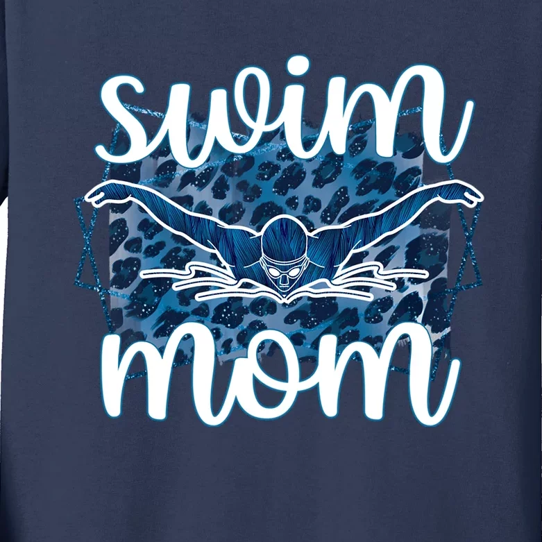 Swim Mom For MotheS Day Kids Long Sleeve Shirt