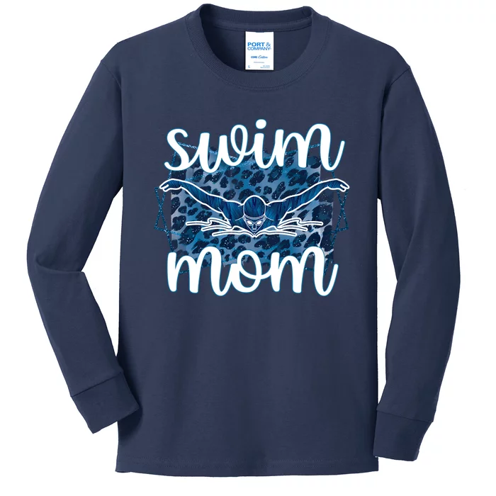 Swim Mom For MotheS Day Kids Long Sleeve Shirt