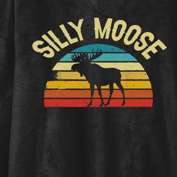 Silly Moose Funny Word Pun Funny Quotes Sayings Joke Humor Hooded Wearable Blanket