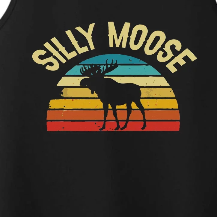 Silly Moose Funny Word Pun Funny Quotes Sayings Joke Humor Performance Tank