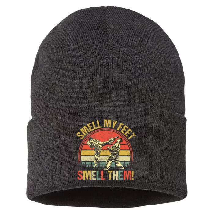 Smell My Feets Karate Smell Them Martial Art Combat Sport Sustainable Knit Beanie