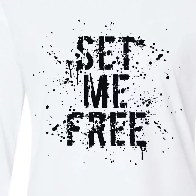 Set Me Free Womens Cotton Relaxed Long Sleeve T-Shirt