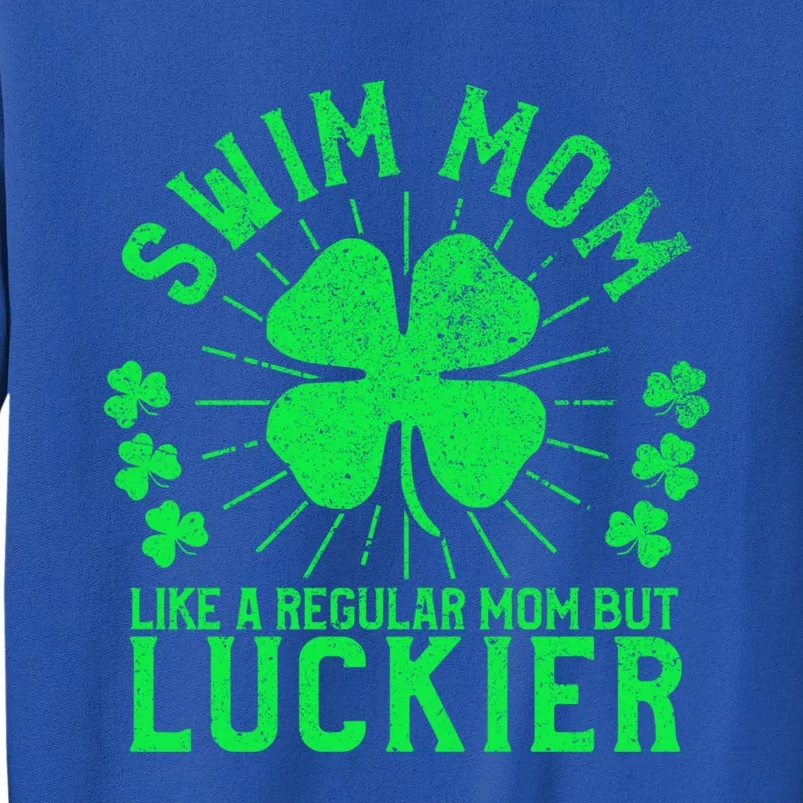 Swim Mom Funny St Patrick's Day Swimming Swimmer Funny Gift Sweatshirt