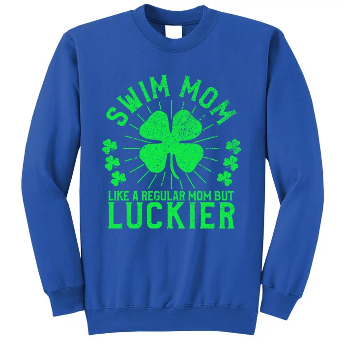 Swim Mom Funny St Patrick's Day Swimming Swimmer Funny Gift Sweatshirt