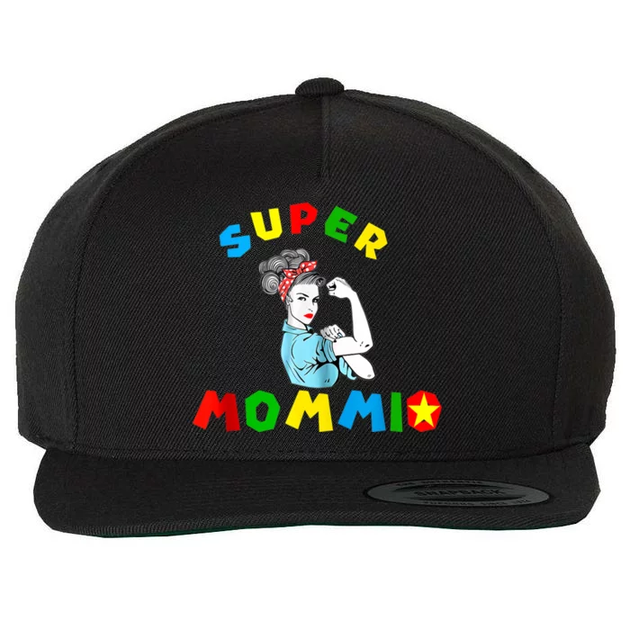 Super Mommio Funny Mommy Mothers Day Wool Snapback Cap