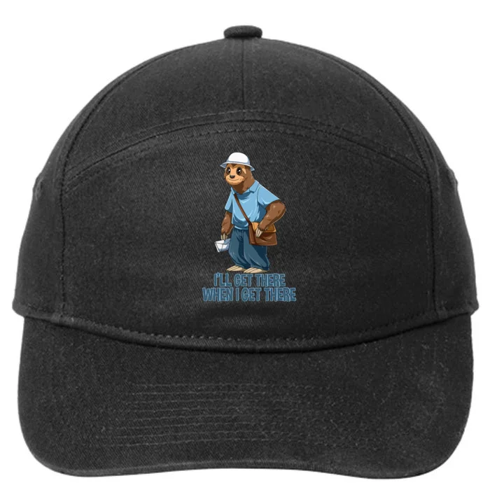 Sloth Mailman Funny And Rude Mailman Postal Worker Gift 7-Panel Snapback Hat