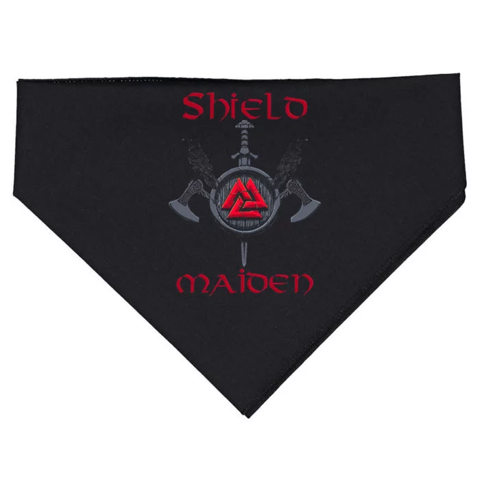 Shield Maiden Female Viking Warrior Strong Woman USA-Made Doggie Bandana