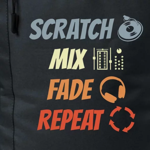 Scratch Mix Fade Repeat Disc Jockey Dj Gift Daily Commute Backpack