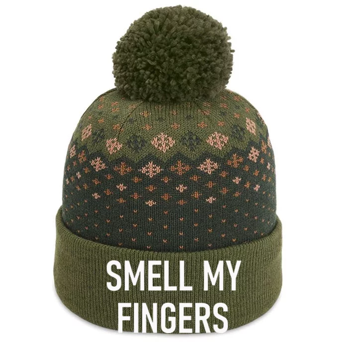 Smell My Fingers Funny Jokes Sarcastic The Baniff Cuffed Pom Beanie