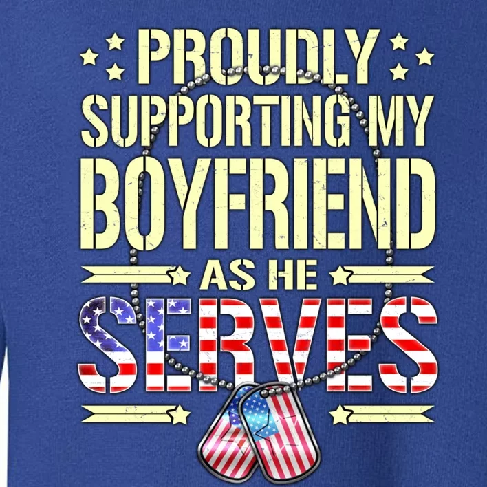 Support My Friend As He Serves Proud Army Friend Gift Toddler Sweatshirt