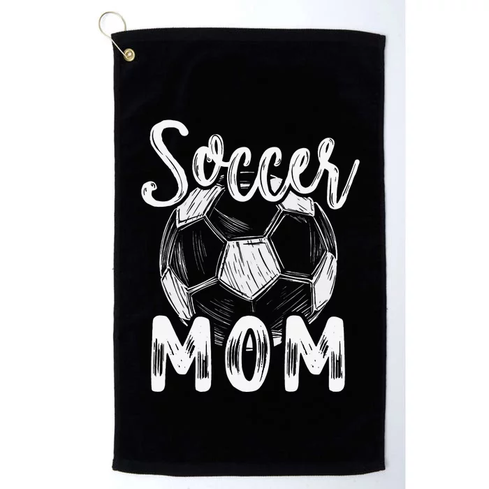 Soccer Mom For  Family Matching Team Player Soccer Ball Platinum Collection Golf Towel