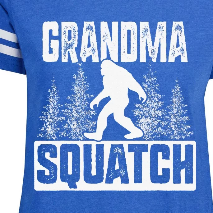 Squatchy Matching Family Bigfoot Grandma Squatch Enza Ladies Jersey Football T-Shirt