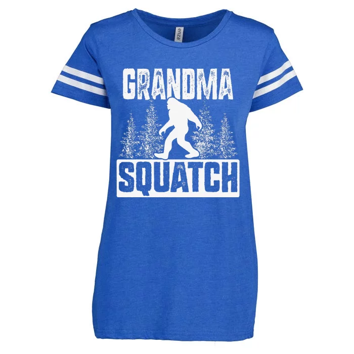 Squatchy Matching Family Bigfoot Grandma Squatch Enza Ladies Jersey Football T-Shirt