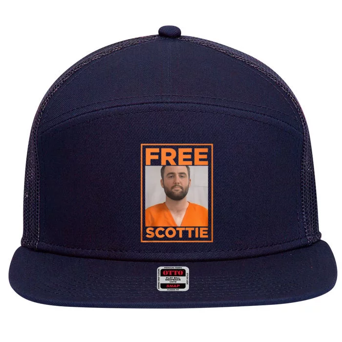 S Mugshot Free Scottie 7 Panel Mesh Trucker Snapback Hat