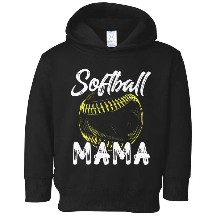 Softball Mama For  Family Matching Players Mothers Day Toddler Hoodie