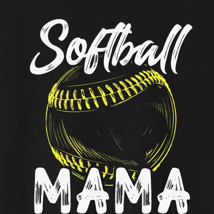 Softball Mama For  Family Matching Players Mothers Day Women's Crop Top Tee